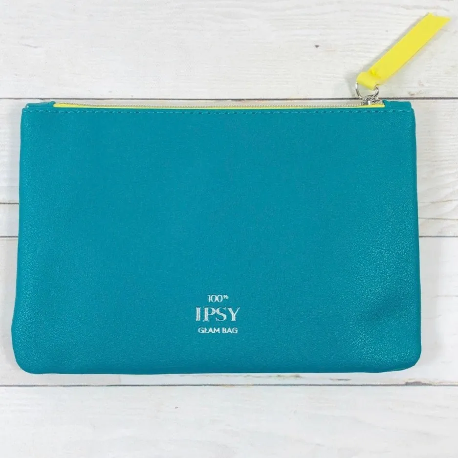 IPSY ‘100th’ Teal Studded Glam Cosmetic Bag Blue - Image 4