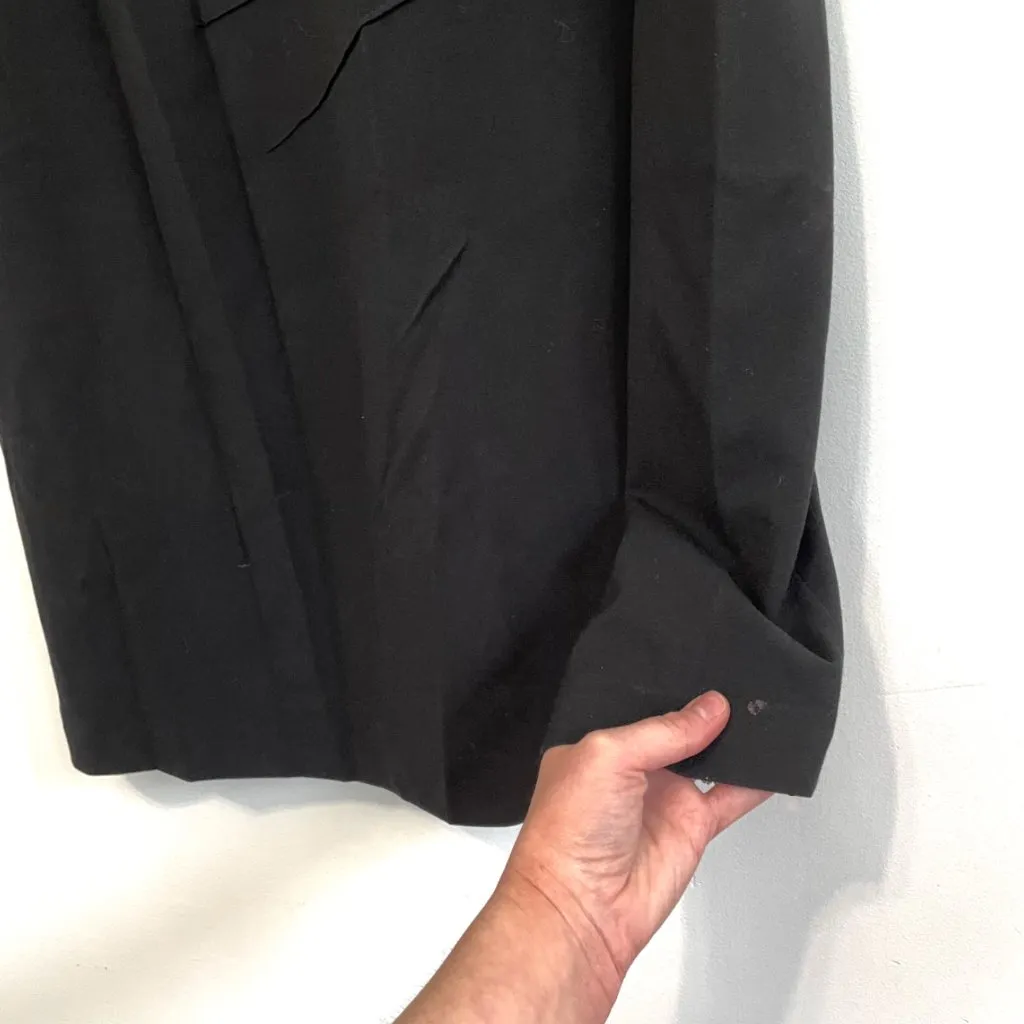 CALVIN KLEIN Plus Size Starburst Sheath Dress Sunburst Solid Black Pleated Work - Image 13