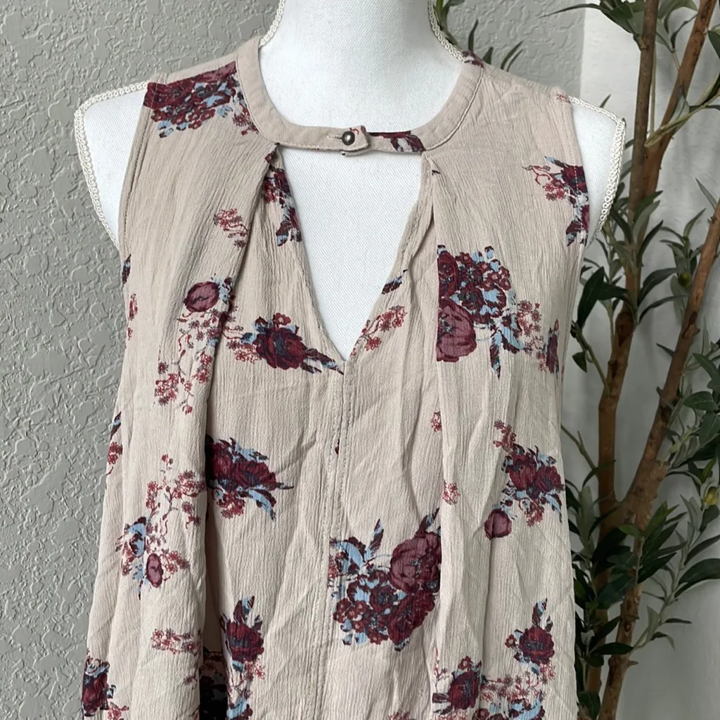 Free People Women’s Floral Bohemian Swing Micro Mini Dress/Tunic Size XS - Image 5