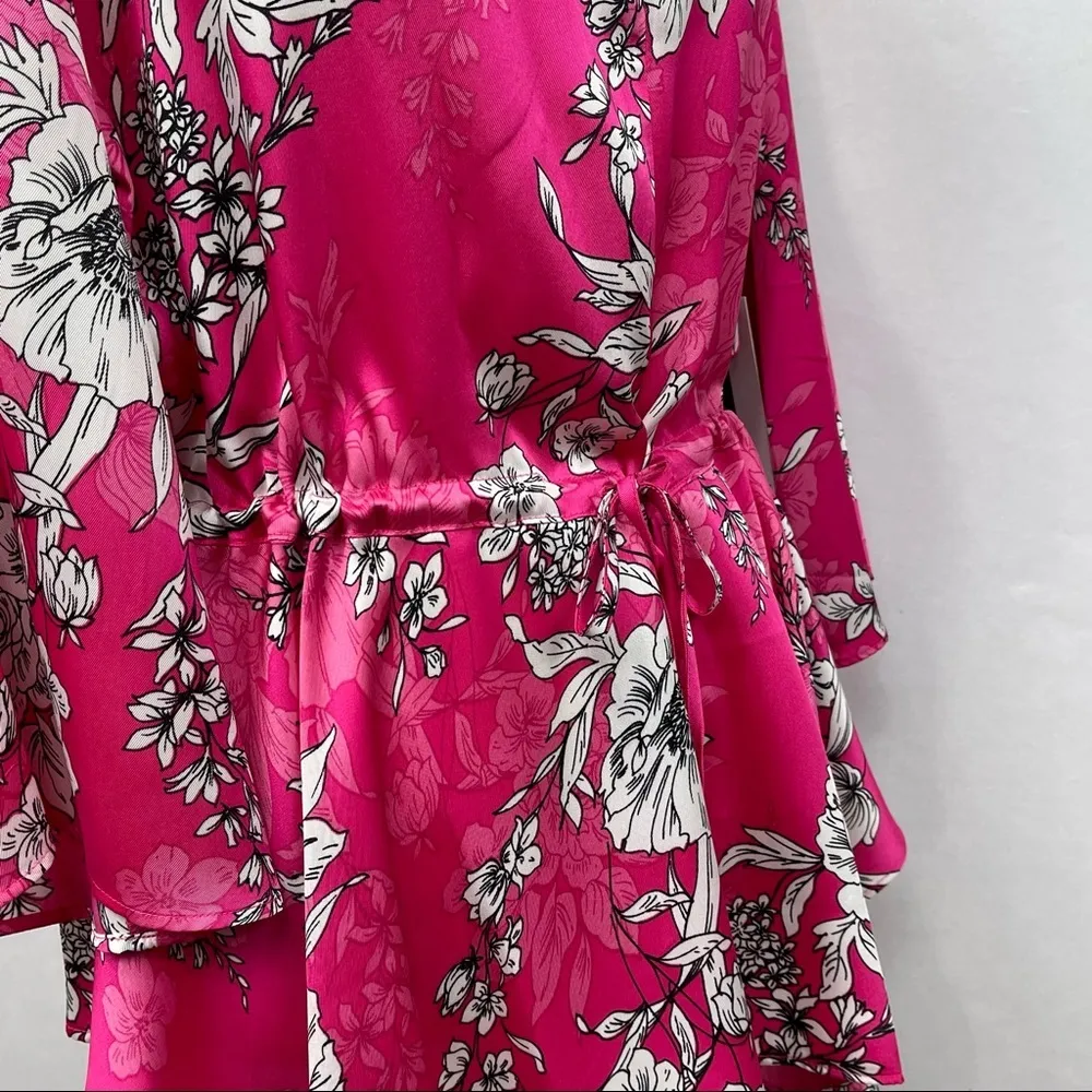 Nine West Magenta Floral-Print Top Size M - Image 8