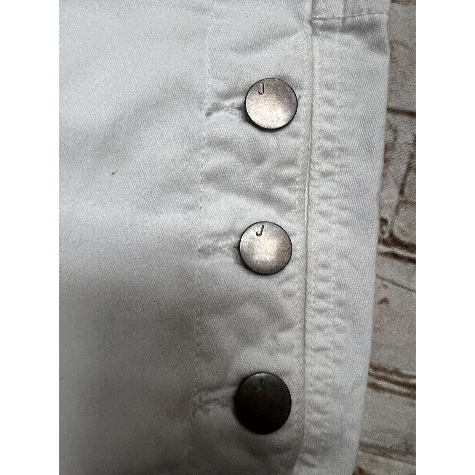 J Brand Zion Mid-Rise Skinny Ankle Jean iSize 30 White Crop - Image 3