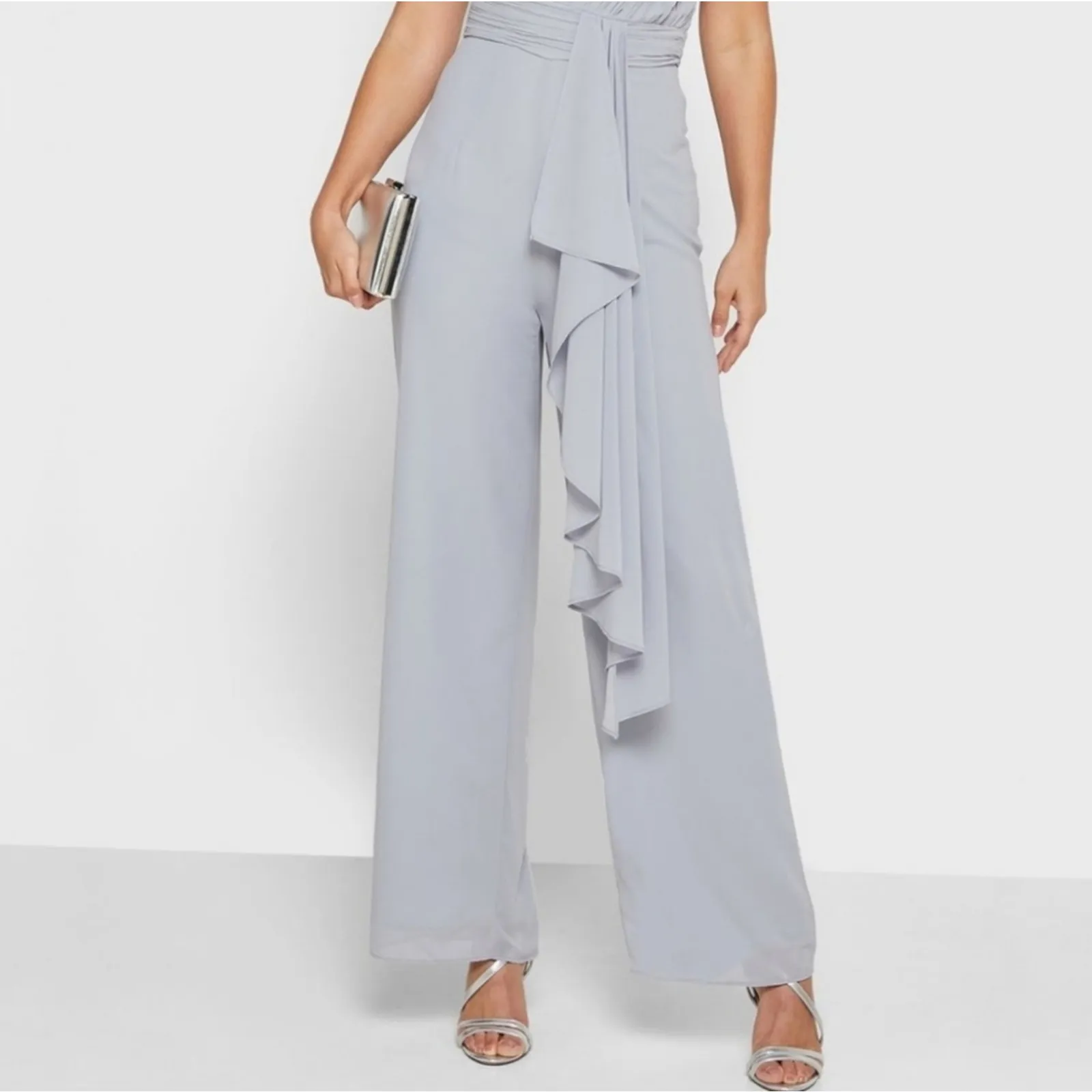 Lavish Alice Jumpsuit Womens Size 8 Gray Formal Pants Party Romantic Evening - Image 2