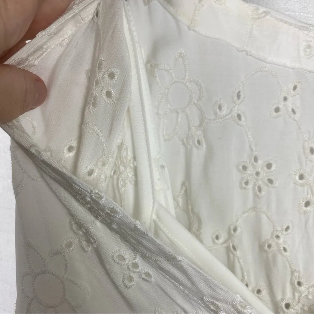 Torrid White Eyelet Button Front Midi Hi-Lo Shirt Dress Sz.4 NWT - Image 10