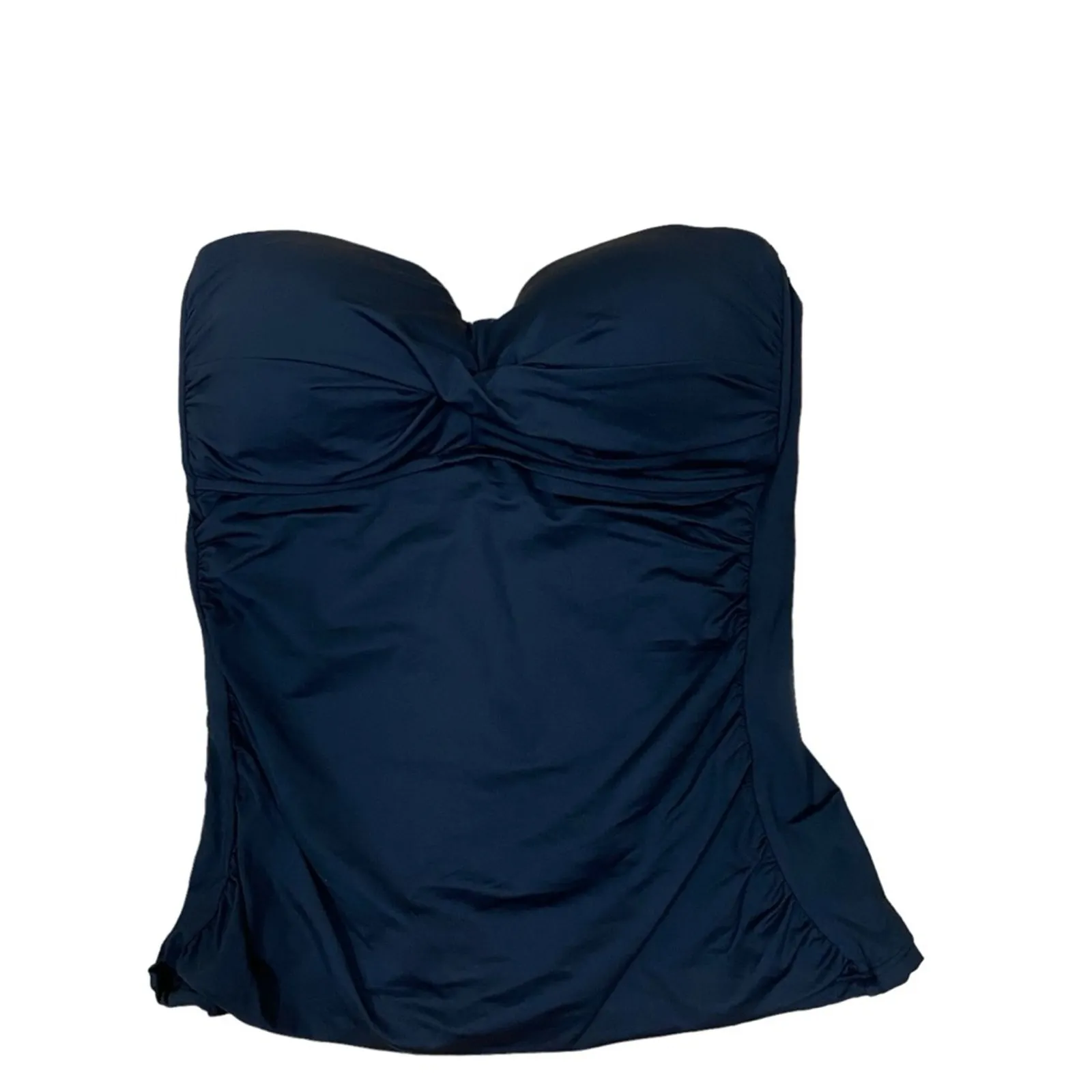 Anne Cole Twist Front Bandeaukini Swim Top M - Image 2