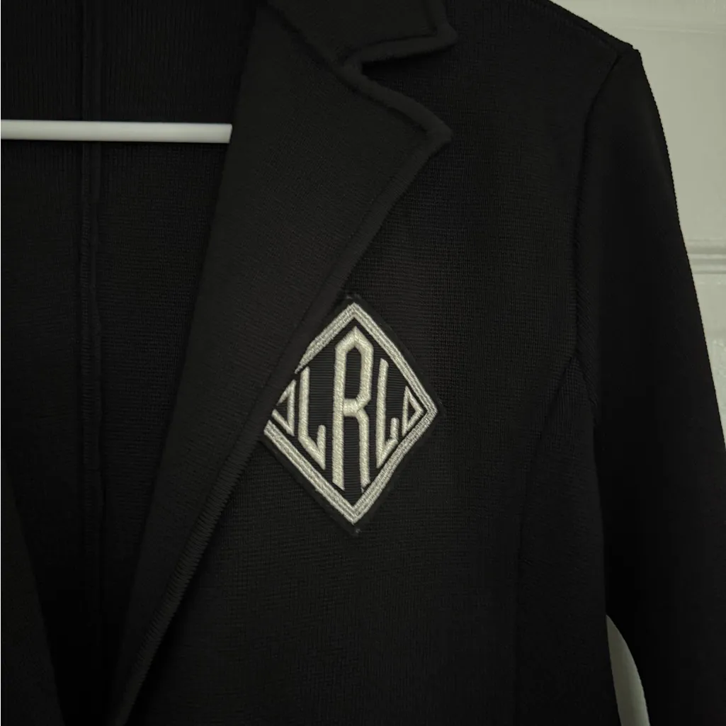 Lauren Ralph Lauren Women's Patch Black Bullion Sweater Blazer Small Preppy - Image 6