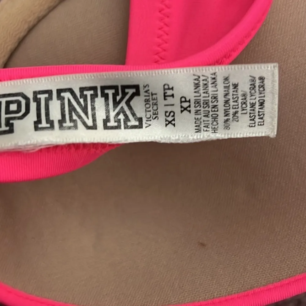 PINK Victoria’s Secret Hot Pink Halter Bikini Top - Image 4