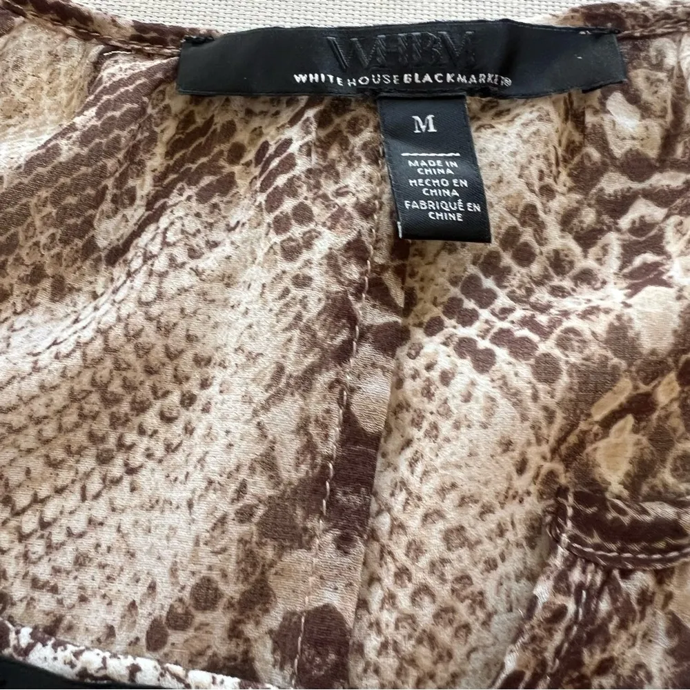 WHBM Python Print Ruffle Hem Studded Dress - Image 10