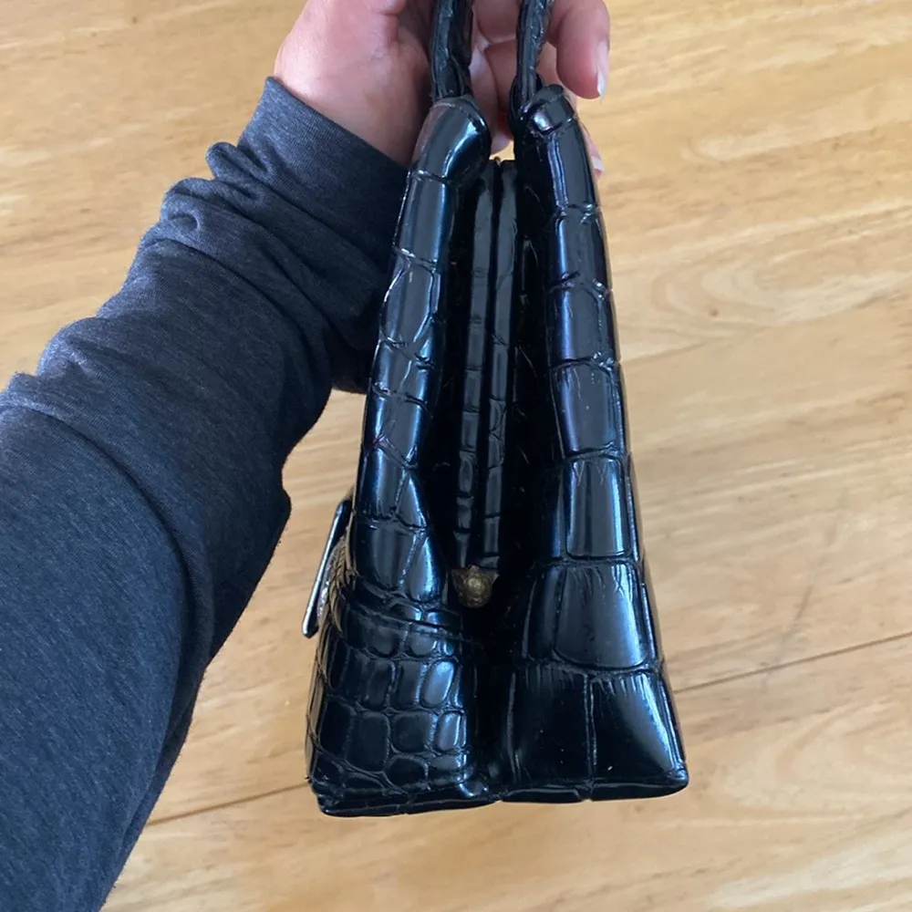 VINTAGE 1950s I. MAGNIN & CO RENDEL ALLIGATOR HAND BAG rare Brown - Image 11