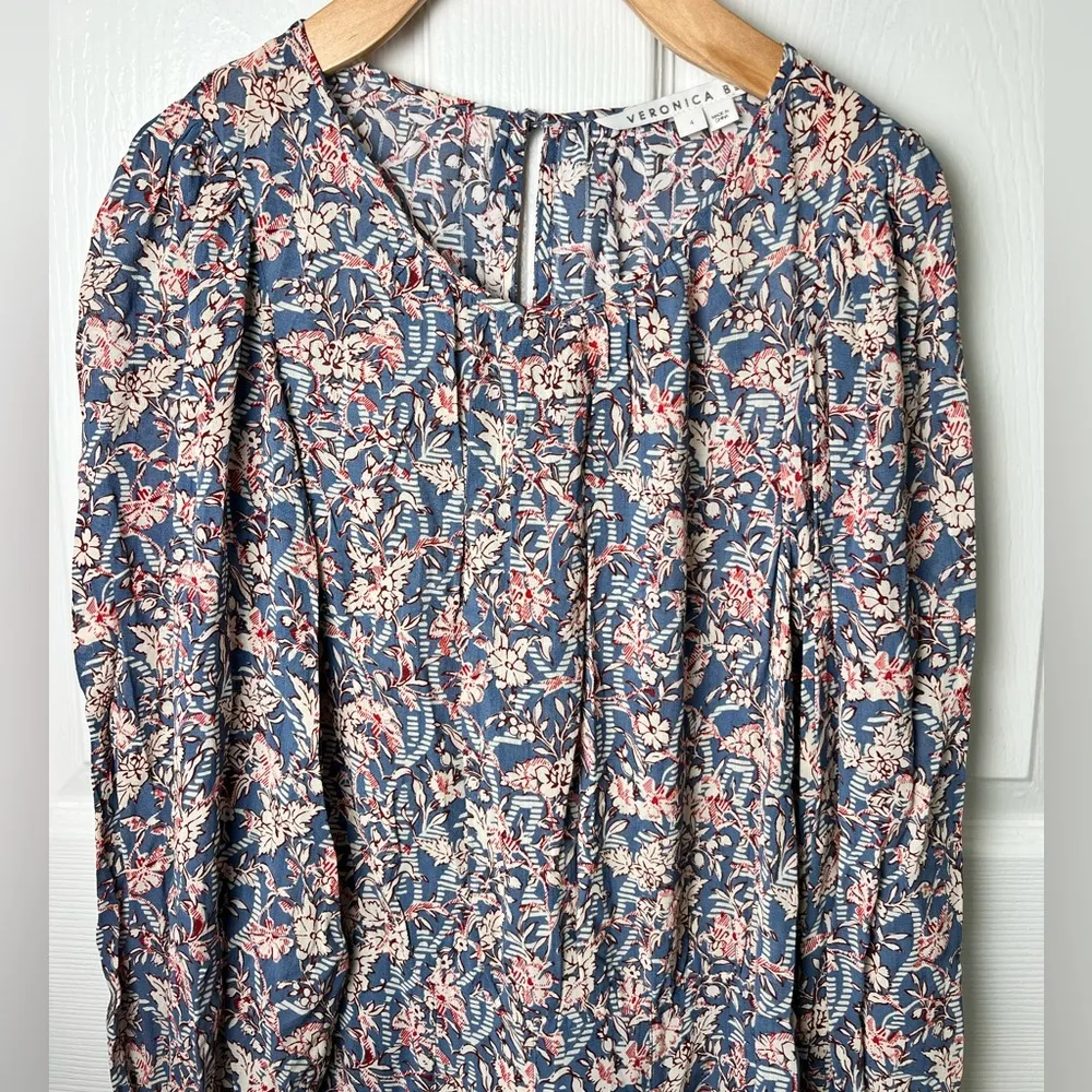 Veronica Beard Gara Floral Pleated Minidress 4 - Image 3