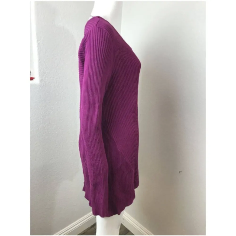 STYLE&CO. XL Blouse Magenta Purple Ribbed Sweater - Image 4