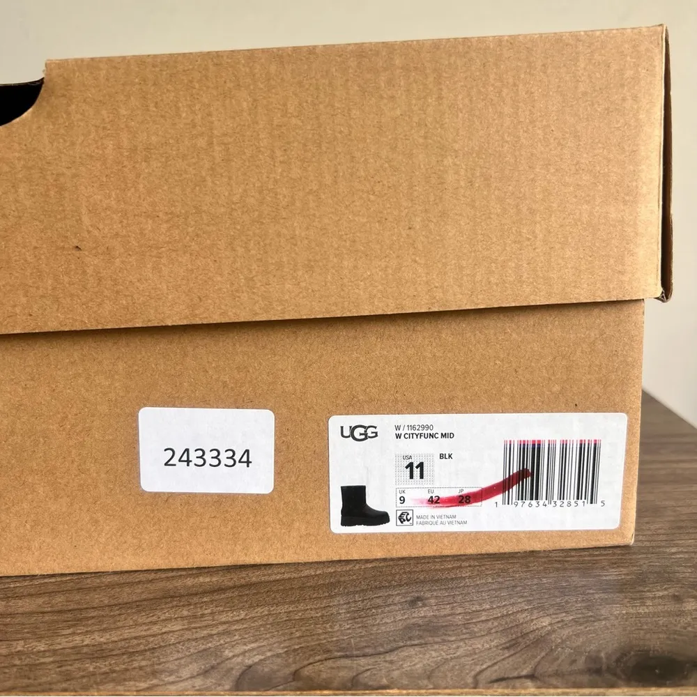 UGG Cityfunc Mid Women's Platform Leather Boot Size 11 #243334 - Image 2