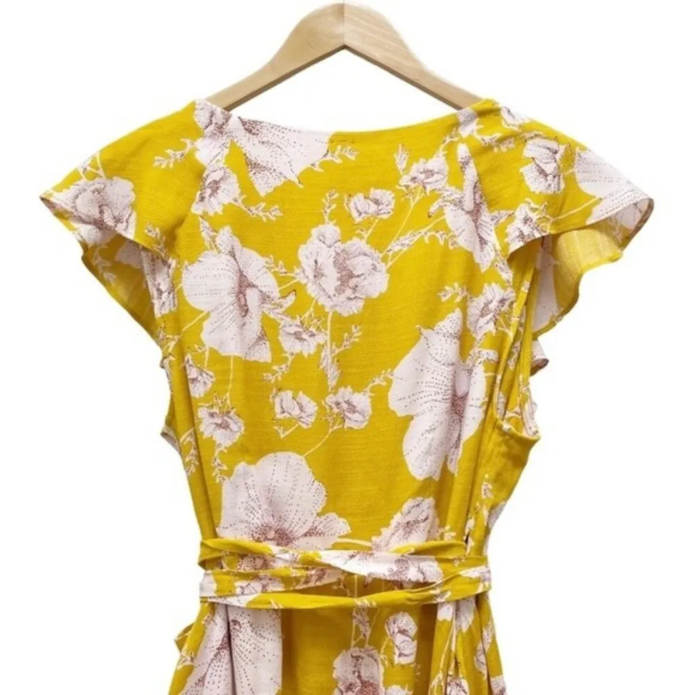NWT Free People French Quarter Dress Yellow & White Ruffled Mini Size Medium NEW - Image 8