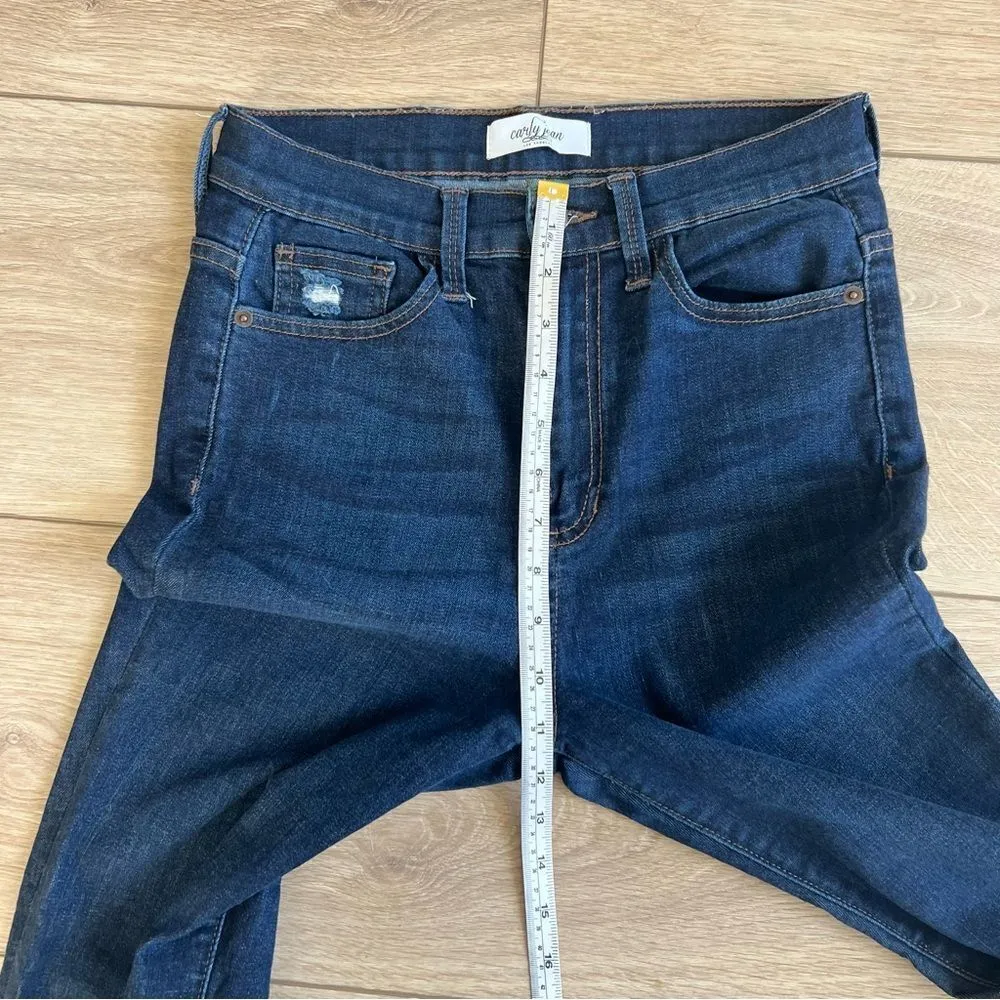 Carly Jean Los Angeles Keller Skinny Jeans Ripped Knee Distressed Size 28 - Image 12
