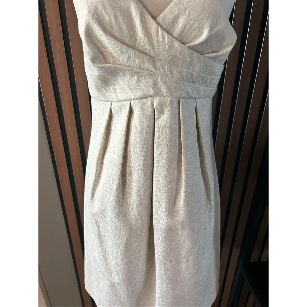 White House black market sparkly dress white and gold size 2 - Image 2