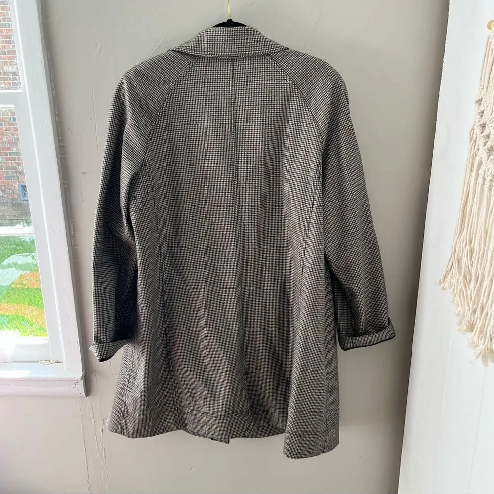 W By Worth Worth Houndstooth Wool Blend Trenchcoat - Image 6