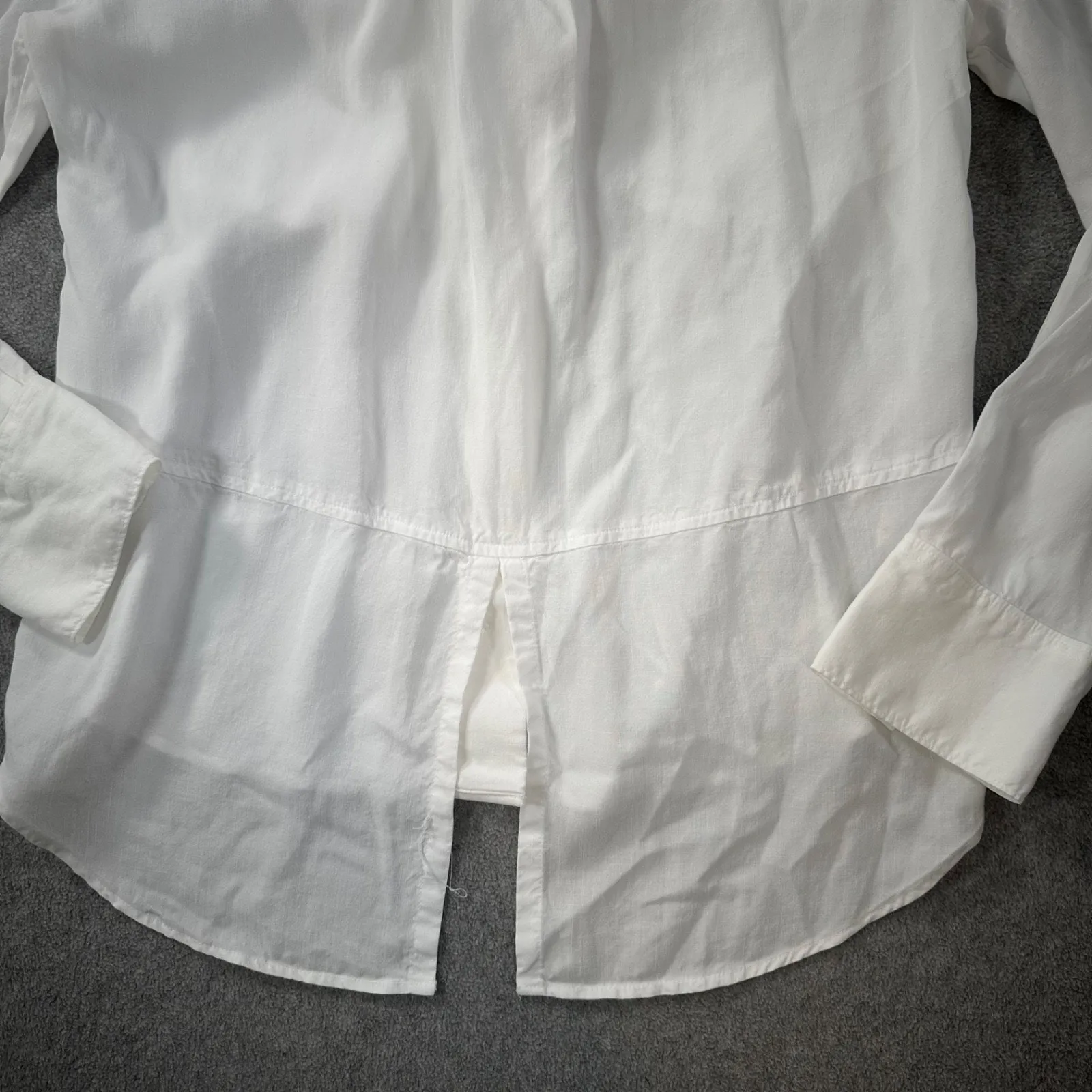 Bella Dahl Split Shirt Tail White Button Down Shirt Women's Small Long Sleeve - Image 10