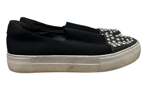 J Slides Aristocrat Black Silver Embellished Platform Sneakers 8 - Image 1