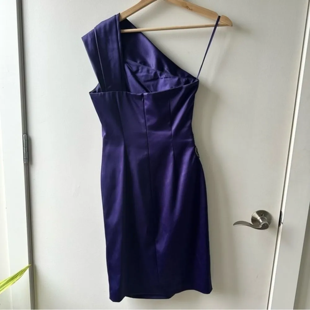 Eliza J purple one shoulder cocktail dress size 4 women’s elegant sexy formal - Image 2