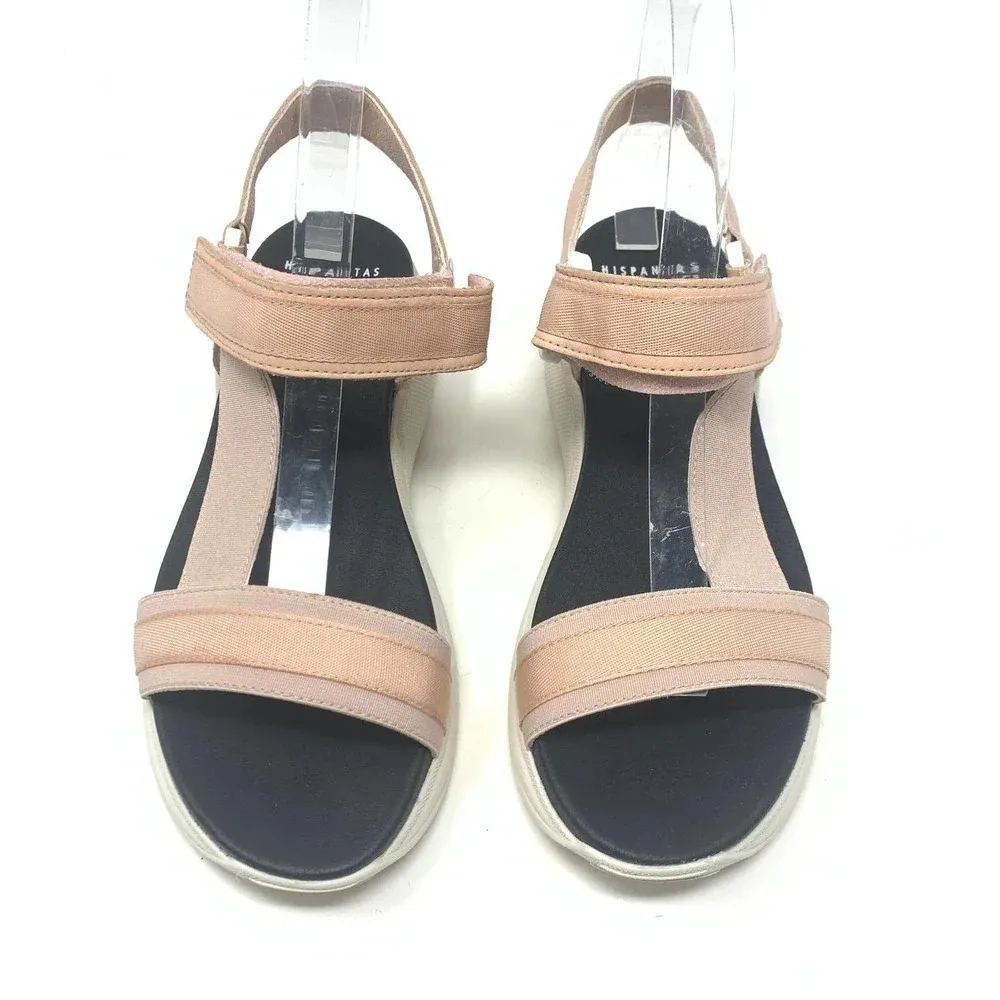 Hispanitas Brenda Platform Wedge Sandal Soho Cameo‎ Pink Size 7.5 - Image 4