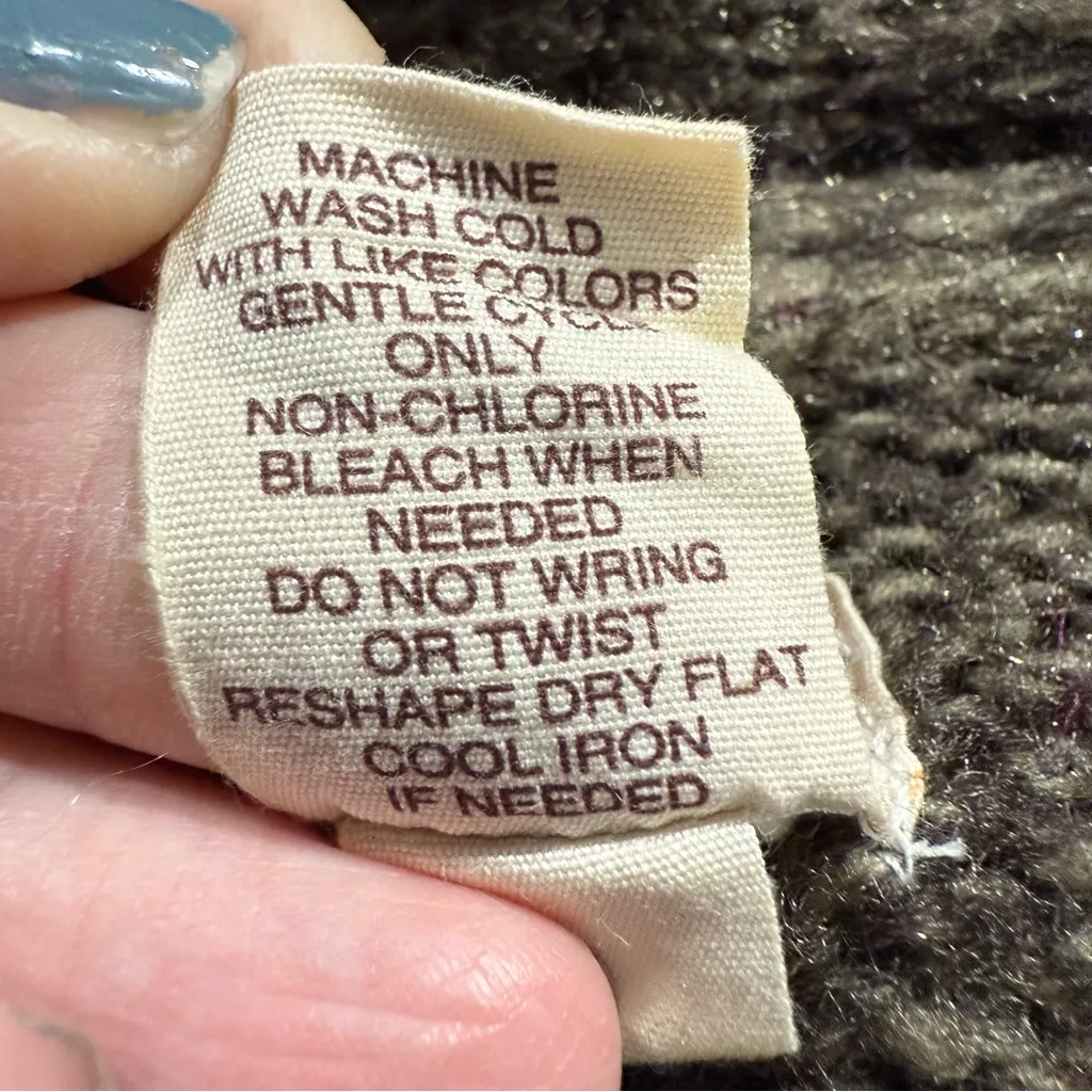 Mudd Heather Brown Cropped Open Front Cardigan Size L EUC - Image 8