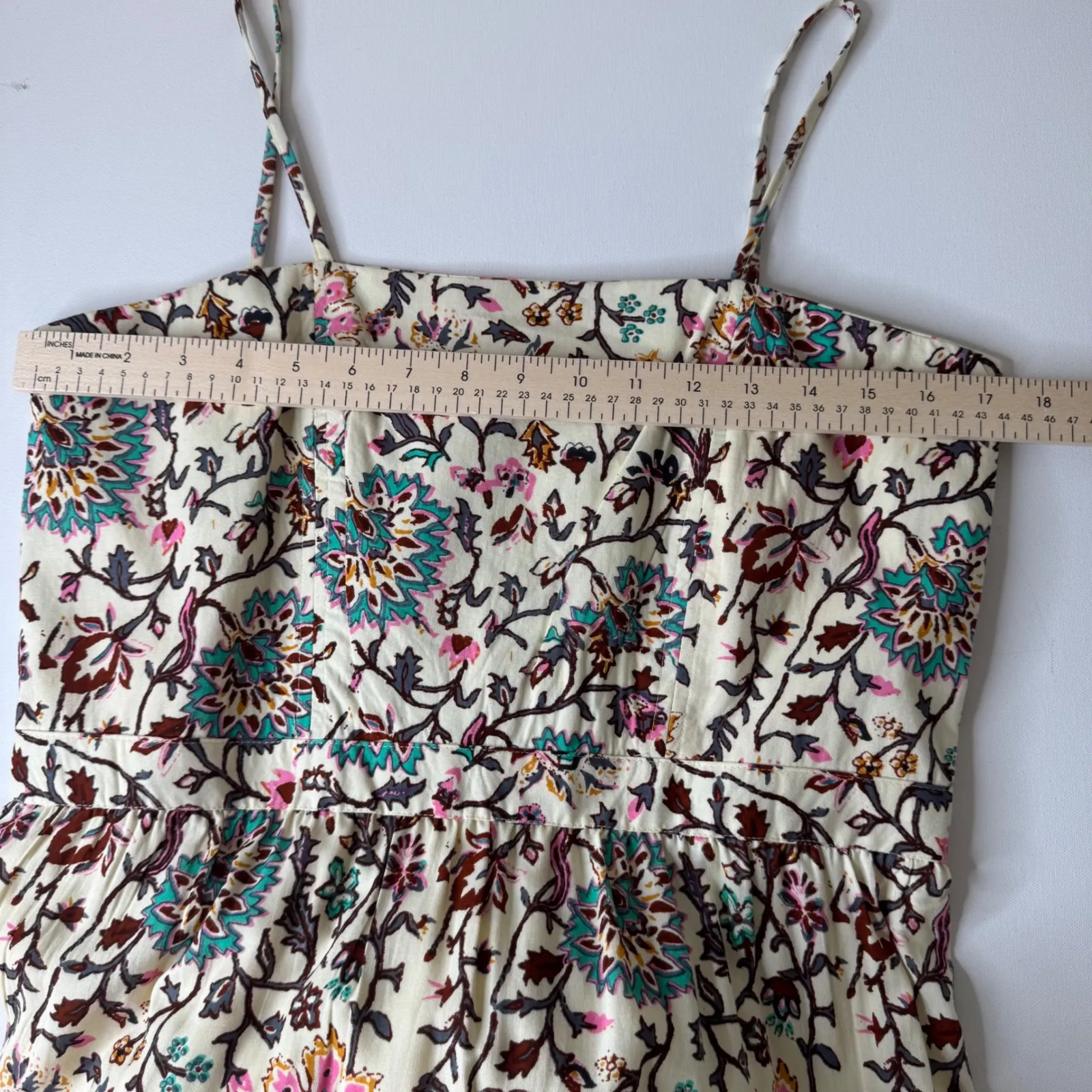 NWT RAGA Floral Maxi Dress Medium Multicolor Tiered Sundress Boho Flowy Resort‎ - Image 8