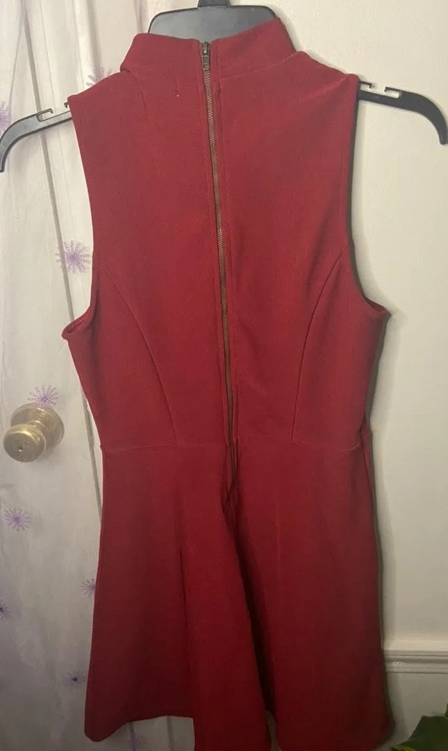 Crimson High Neck Dress Red Size M - Image 3