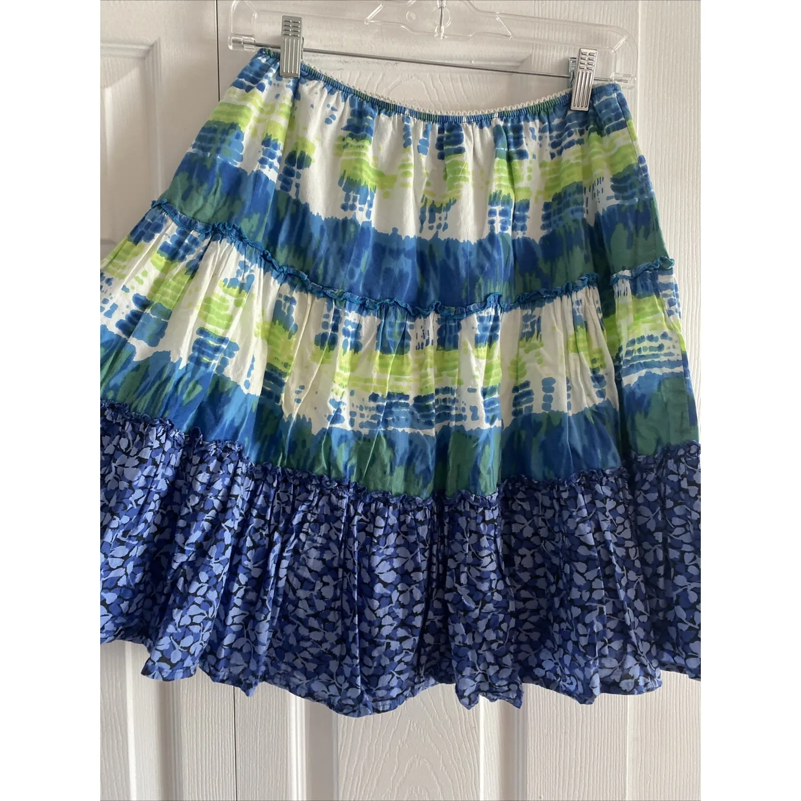 Kommotion NY Women's Small Tiered‎ Pull On Lined Skirt Boho Hippie Festival - Image 2