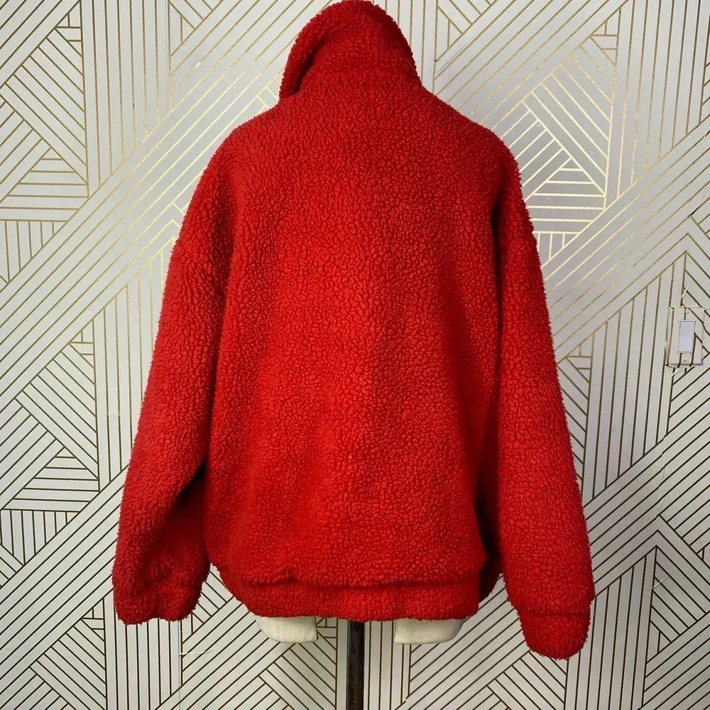 I.AM.GIA‎ Pixie Teddy Coat Red Sherpa Fleece - Image 9