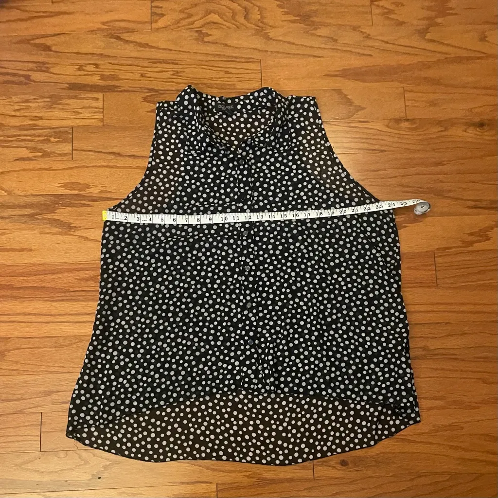 Rouge Helium - Black and White Polka Dot Blouse Size 3X - Image 4