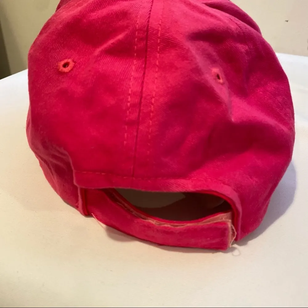 Vintage Lake George Pink Embroidered Baseball Hat - Image 5