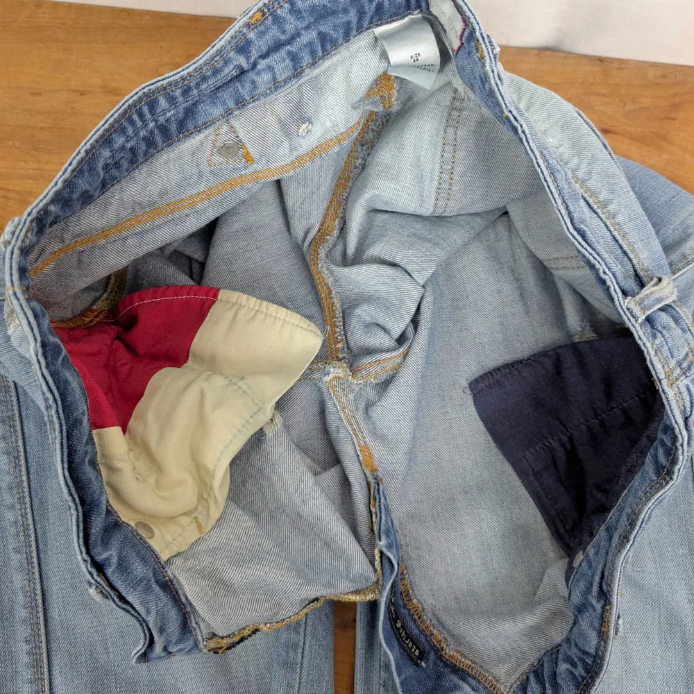 Sass & Bide 100% Cotton Low Rise Moto Strap Distressed Jeans Size 28 Blue - Image 5