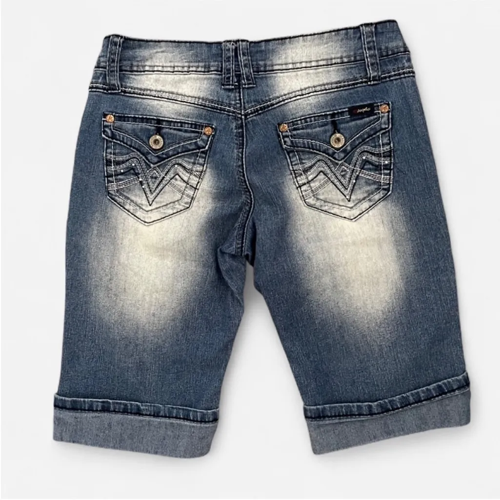 Vintage 90s Y2K Summer 3 Lot Bundle City Triangles Dress Angels Shorts Lapis Top - Image 8