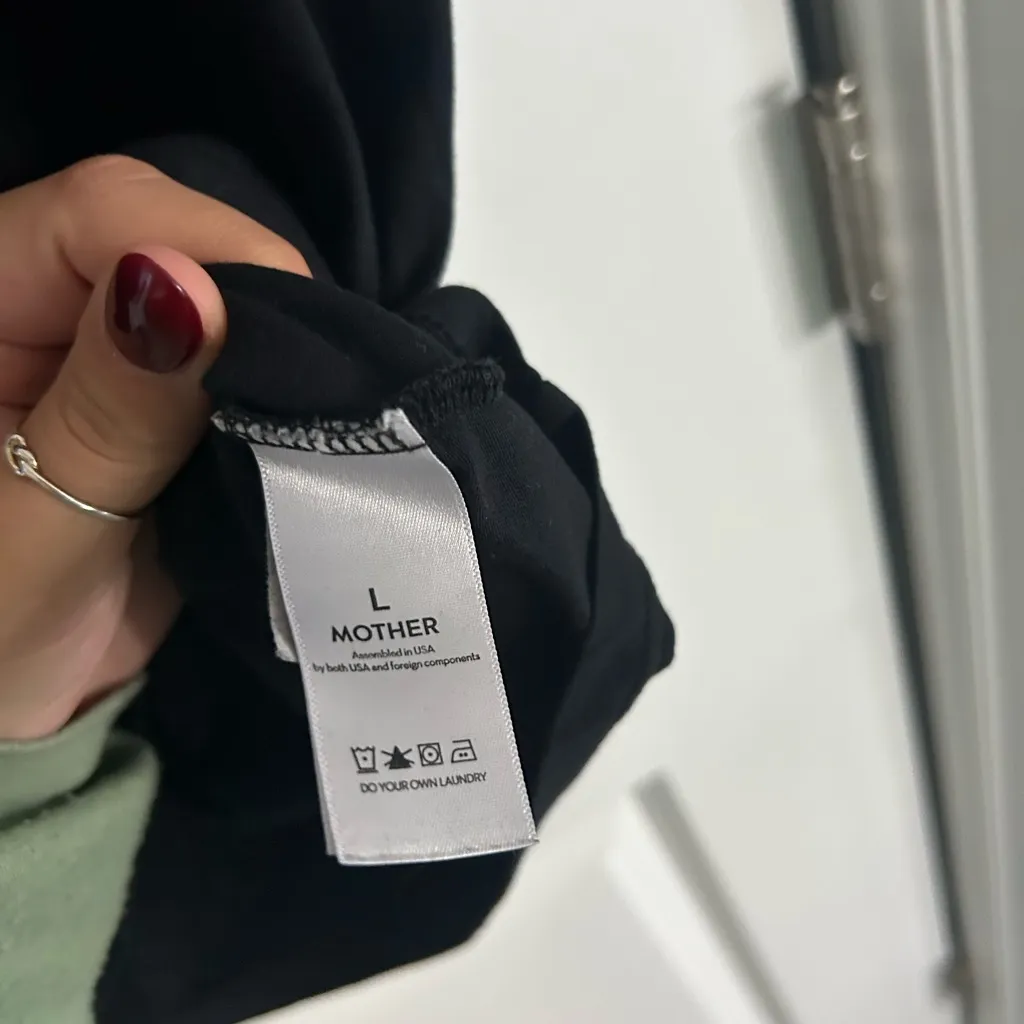 MOTHER The Lil Goodie Goodie Tee Black Size L - Image 4