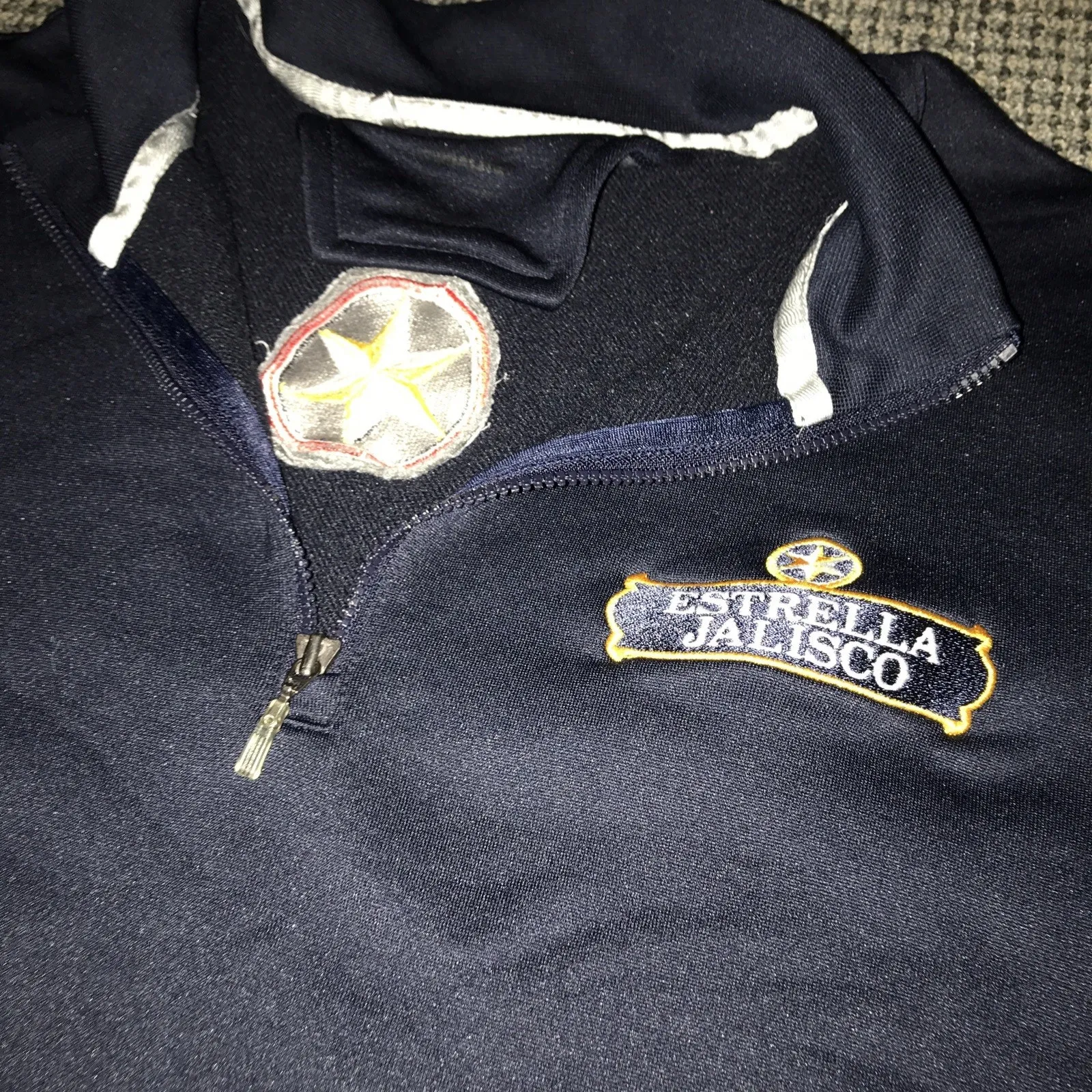 Estrella Jalisco Womens Large Adidas Navy QuarterZip Pullover Sweatshirt - Image 3