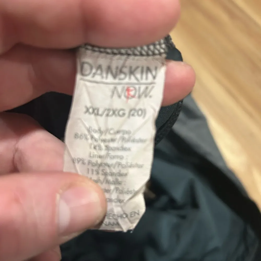 Danskin Now Work Out Sports Bra Grey Sheer Black Size XXL Gray - Image 4