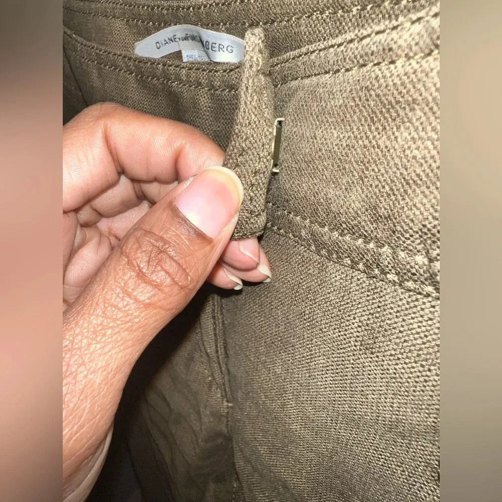 Diane von Furstenberg Linen Blend Pants size 6 - Image 3