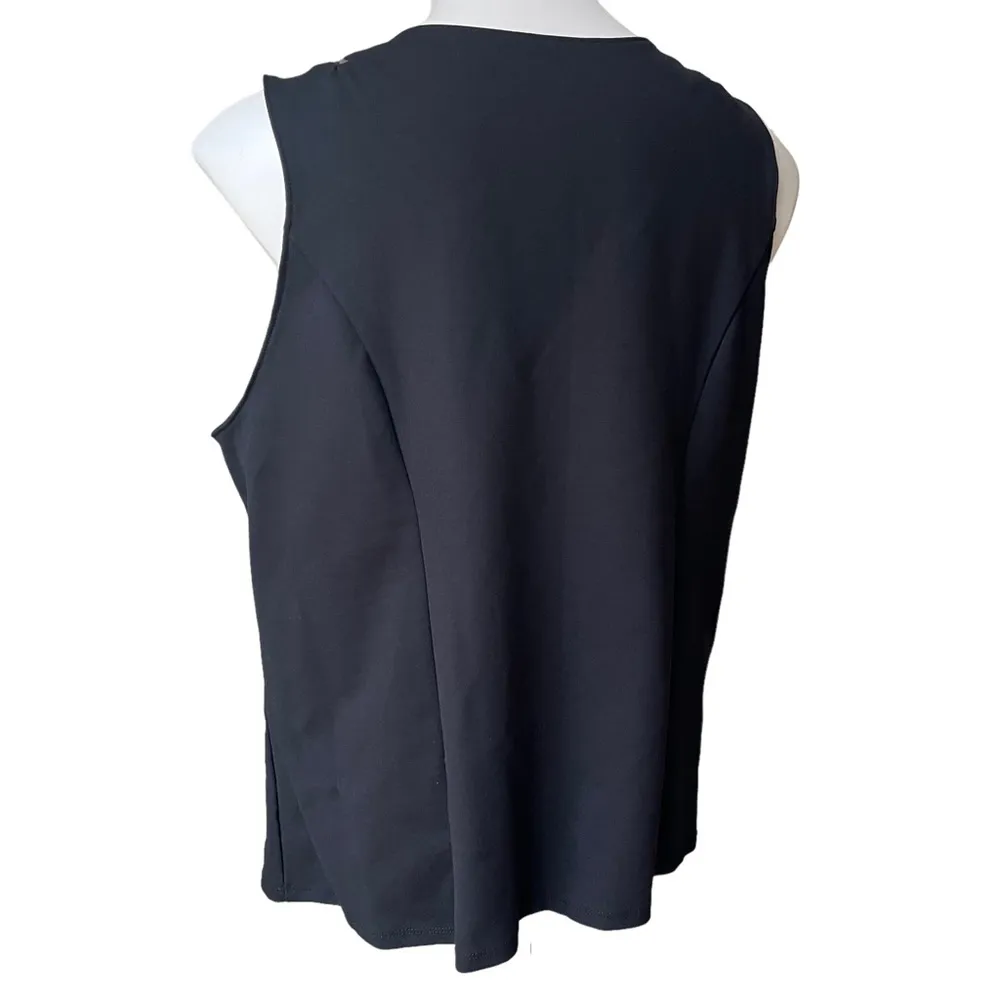 NWT, Lane Bryant Black Sleeveless Zipper Vest, Sz 14/16 - Image 7