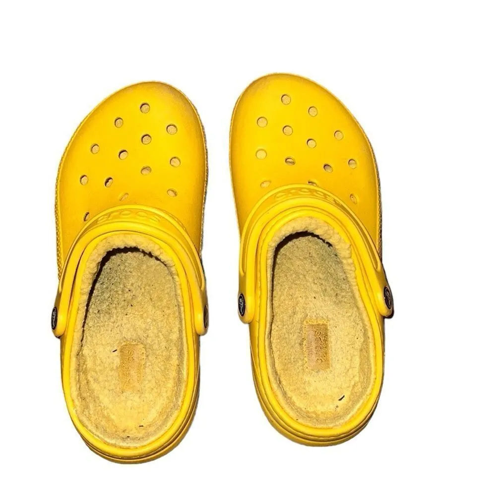 Crocs  Yellow Mules Shoes Size 8 - Image 3