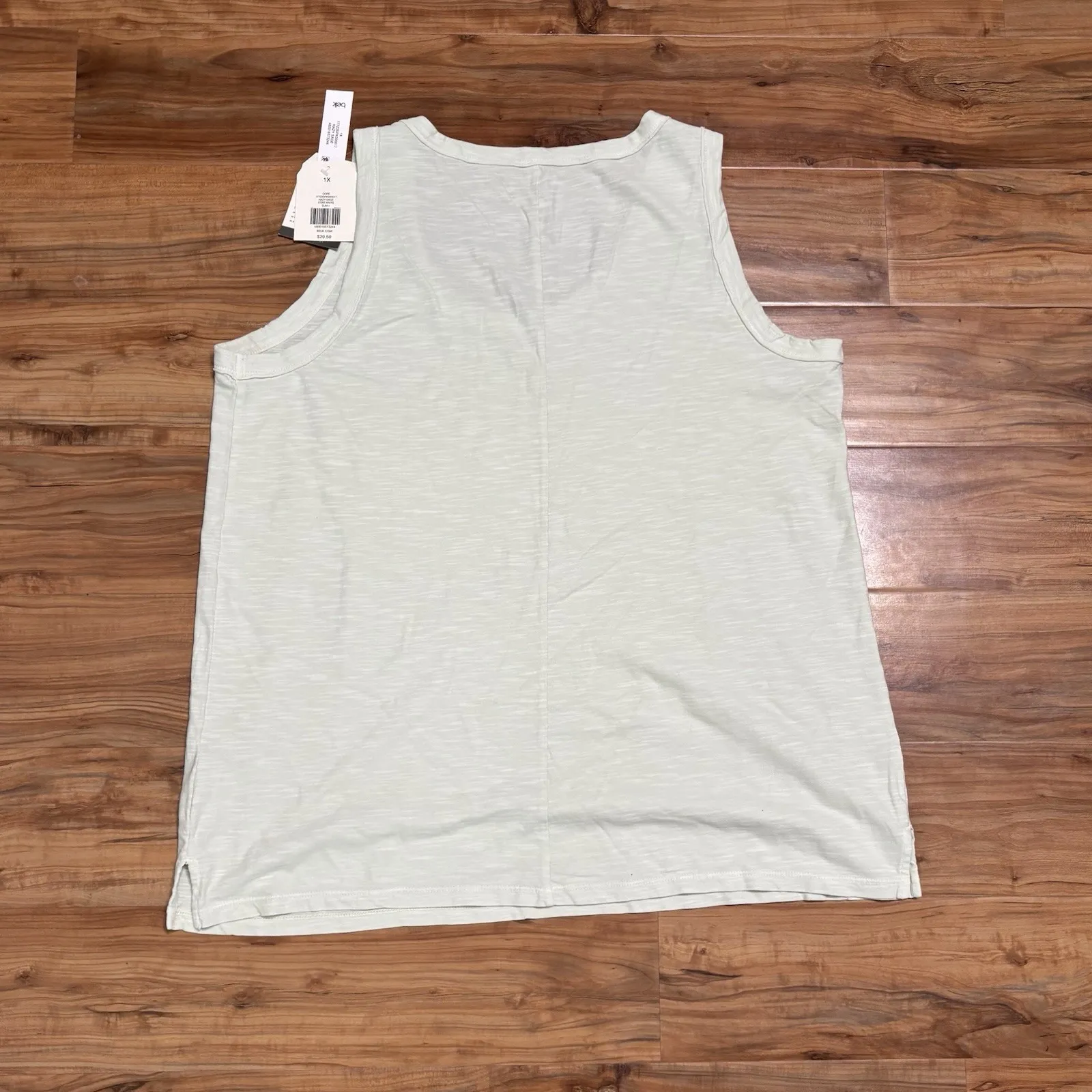 Wonderly‎ Women's Solid Raw Edge Tank Top Ladies 1X Core Knits Hazy Sage Green - Image 5