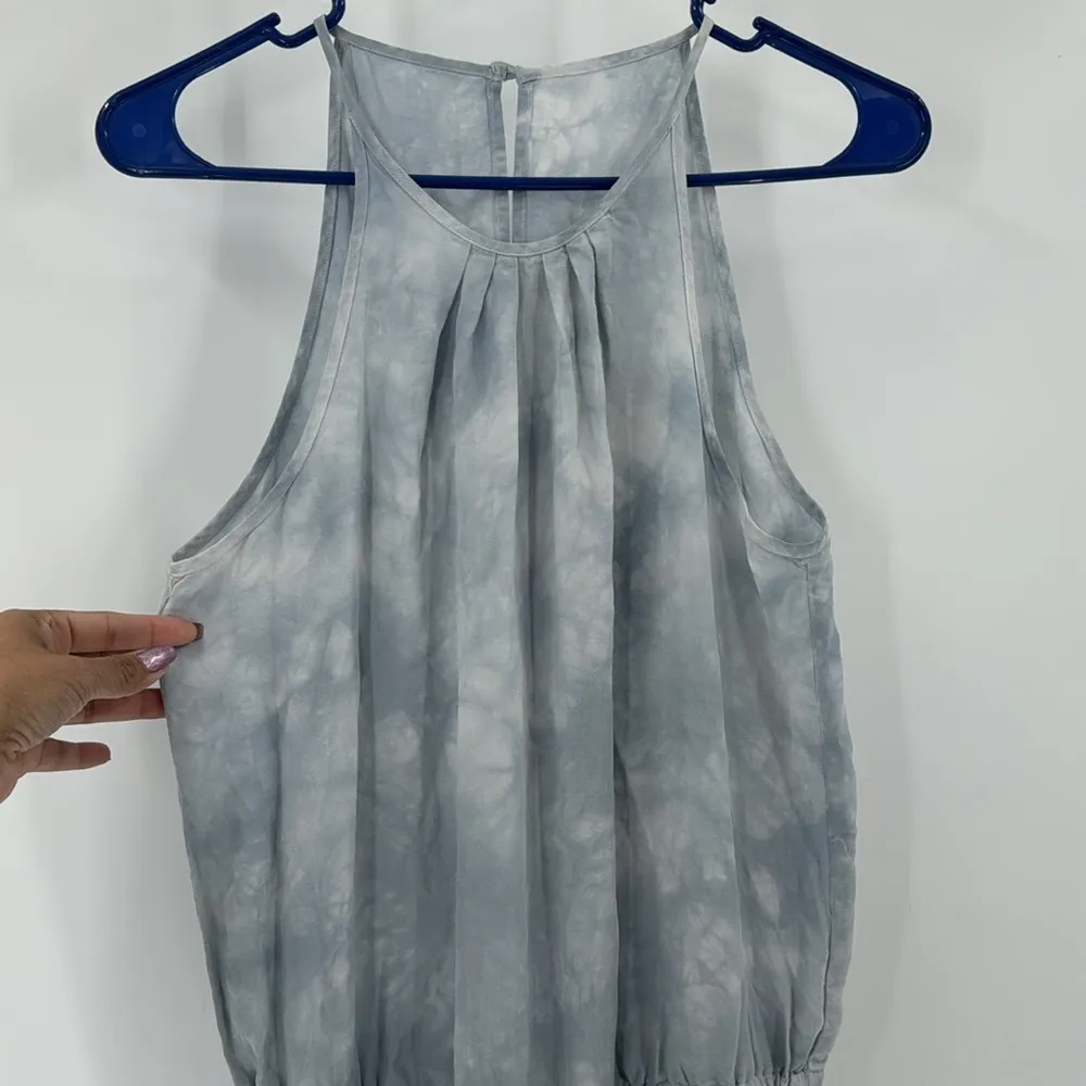 Cloth & Stone dip died tie dye blue light weight summer sleeveless jumpsuit - Image 2