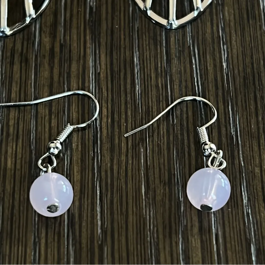 NEW Custom Jewelry Statement ring and 2 pairs of Earrings, pink - Image 4