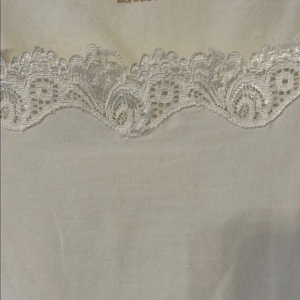 Talbots White Lace Trim Tank Top - Image 3