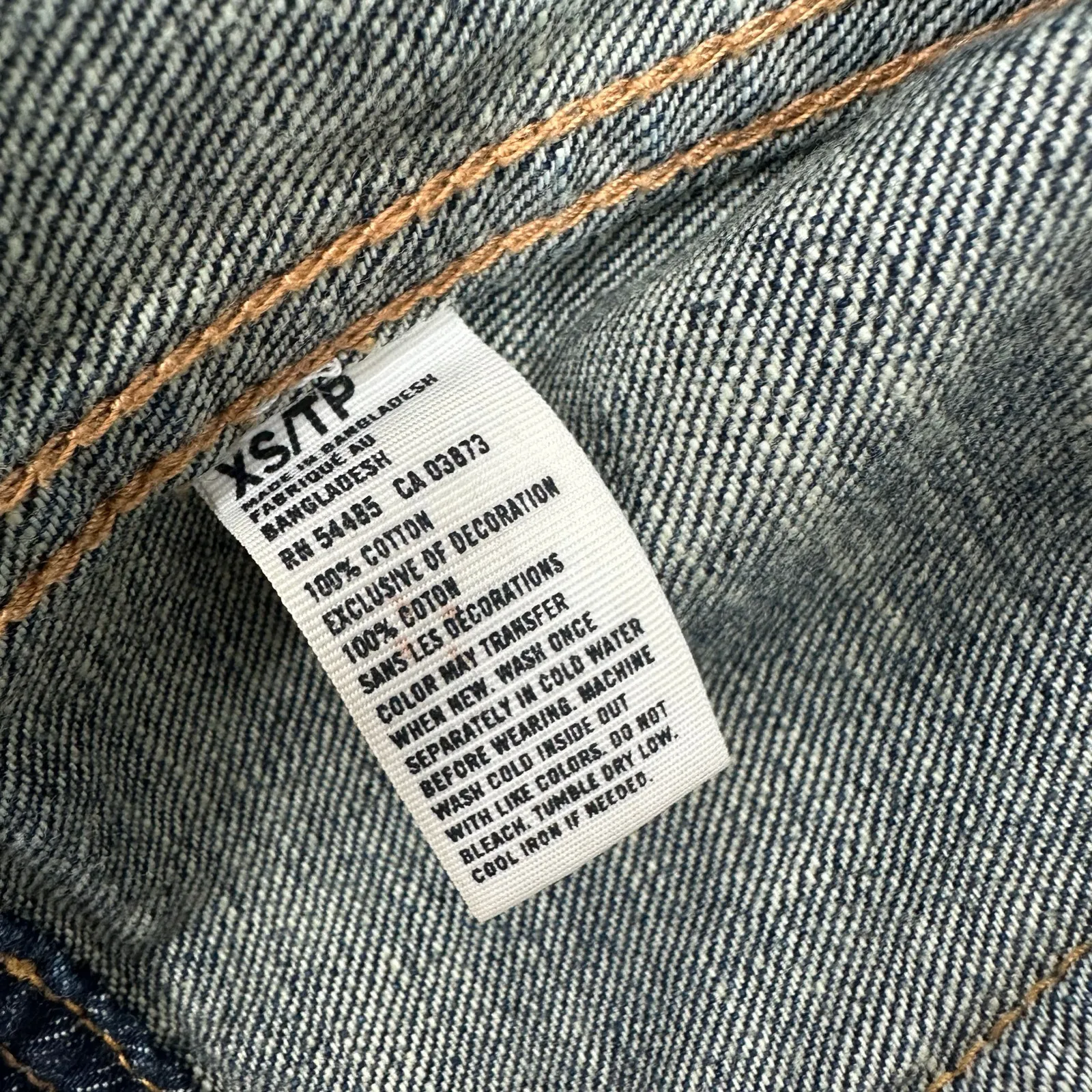 American Eagle Size XS Long Sleeve Button Down Denim‎ Jean Jacket with Pockets - Image 4