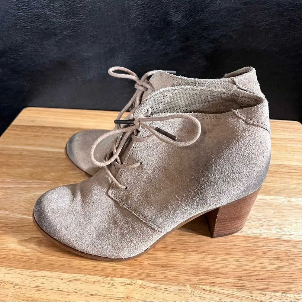 Toms Lunata Tan Burnished Heeled Ankle Boots Size‎ 8.5 - Image 2