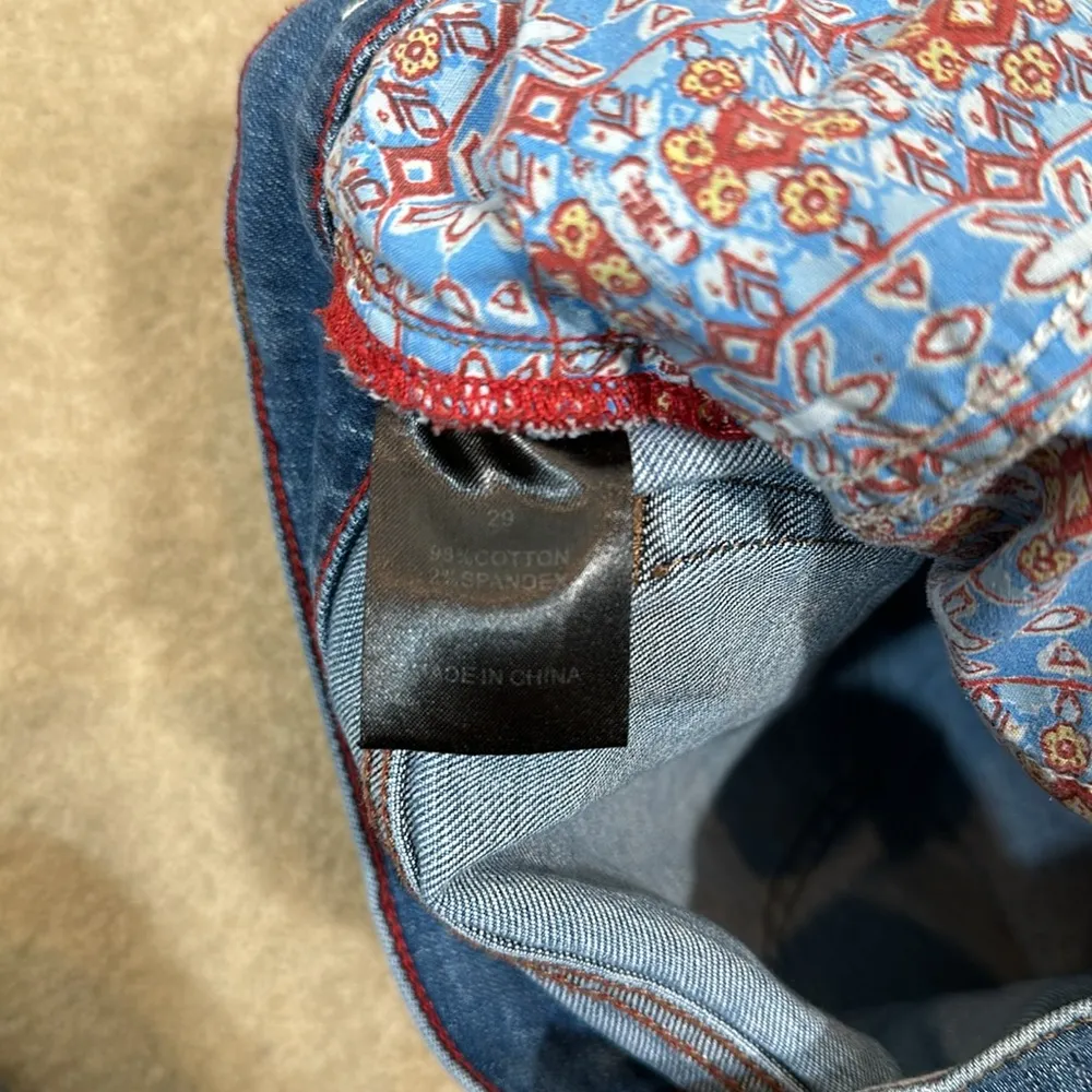 Johnny Was The Boyfriend Mid Rise Relaxed Fit Tapered Stretch Jeans Women 29 - Image 8