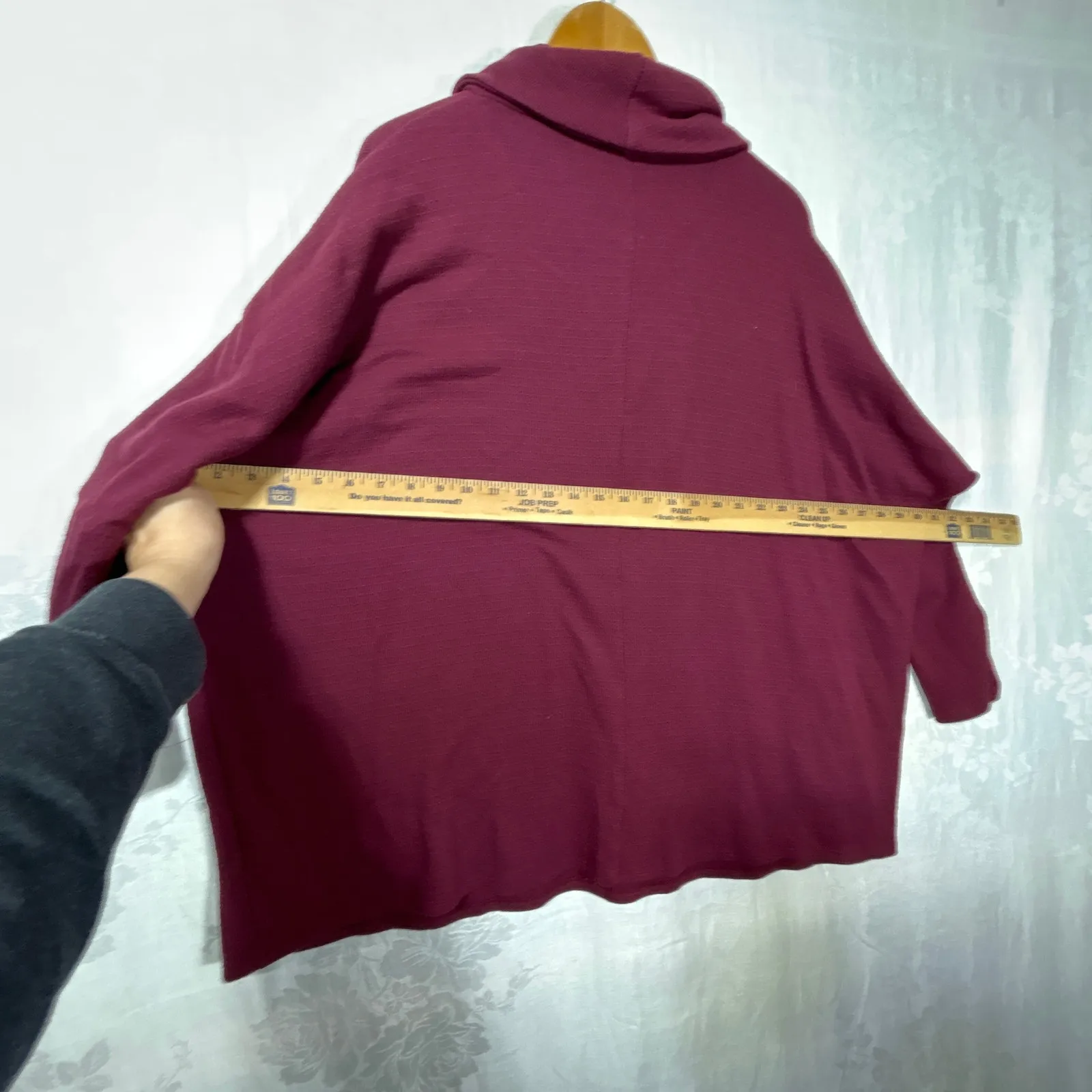 Lane Bryant Turtleneck Sweater 18 20  Burgundy Textured Dolman Sleeve - Image 10