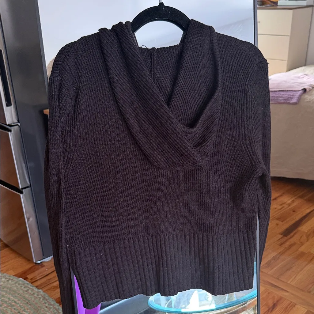 H&M Divided Black Hooded Zip-Up Sweater - Image 2