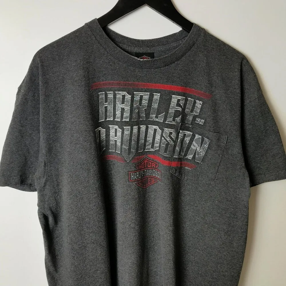 Harley Davidson Port Charlotte Florida T Shirt Gray 2XL XXL Graphic Tee - Image 14