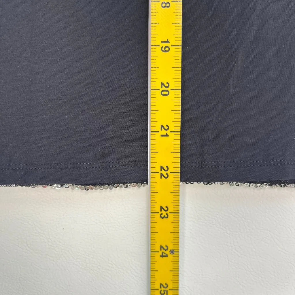 NWOT Mint Velvet Silver Sequins Top Stretch Short - Image 11