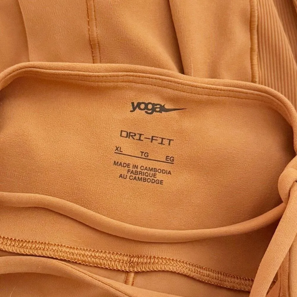 NIKE YOGA | Dri-FIT Luxe Women's Jumpsuit "Dark Russet" Burnt Orange Romper | XL - Image 9